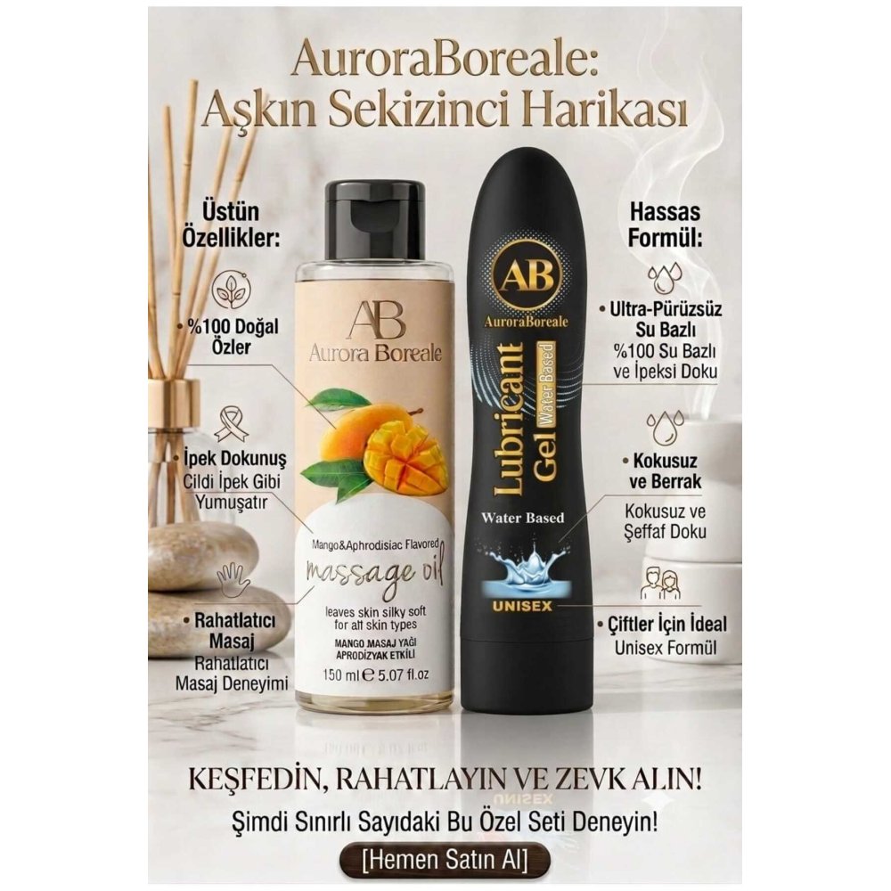 Sade Su Bazlı Kayganlaştırıcı Jel Beyaz Çiçekler Kokulu Masaj Jeli Premium 2 li Avantaj Seti