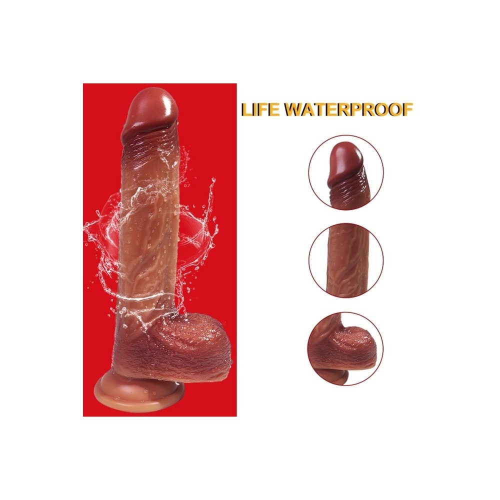 Şarjlı Çift Katmanlı Uzaktan Kumandalı Isıtmalı 360 Derece Dönen Realistik Vibratör Dildo Hediyeli — görsel 8