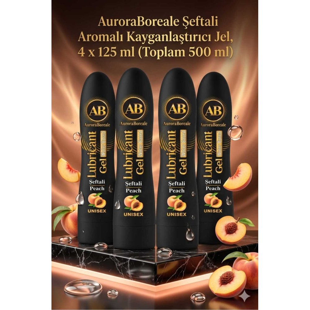 Şeftali Aromalı Kayganlaştırıcı Jel Lubricant Gel 500 ML 4 lü Süper Fırsat Sepeti