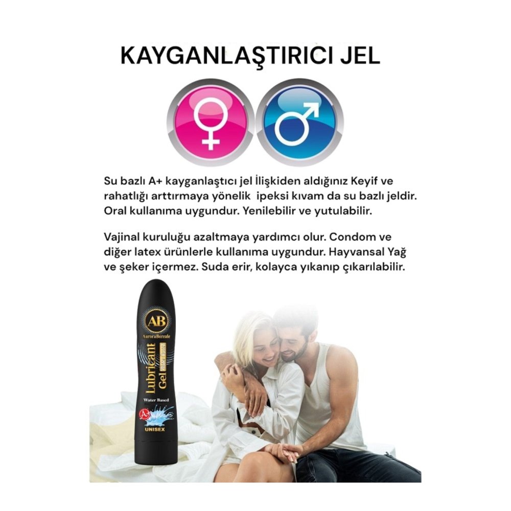 Silikon M Beden Siyah Anal plug Büyük Boy A plus Sade Su bazlı Kayganlaşatırıcı jel Seti — görsel 3