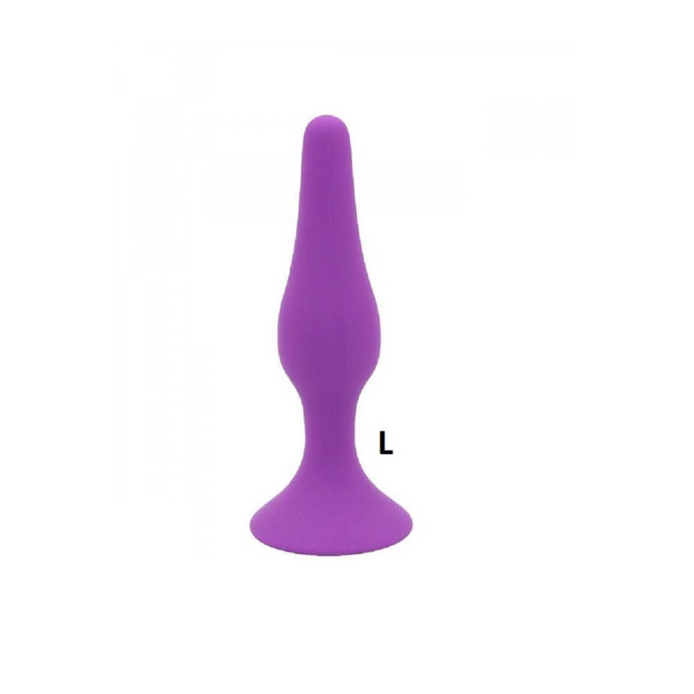 Silikon Vantuzlu L Model 12.5 cm Uzunluğunda Mor Anal Plug Tıkaç