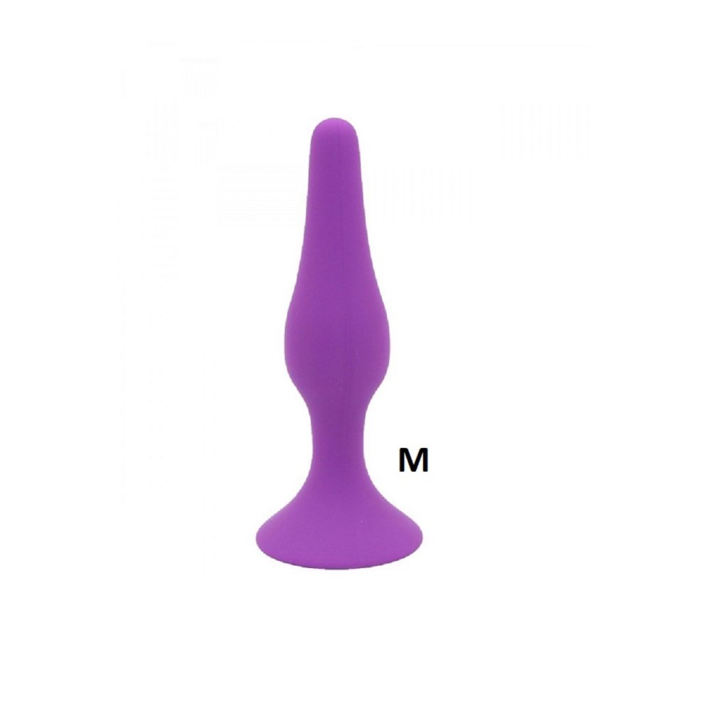 Silikon Vantuzlu M Model 11.5 cm Uzunluğunda Mor Anal Plug Tıkaç