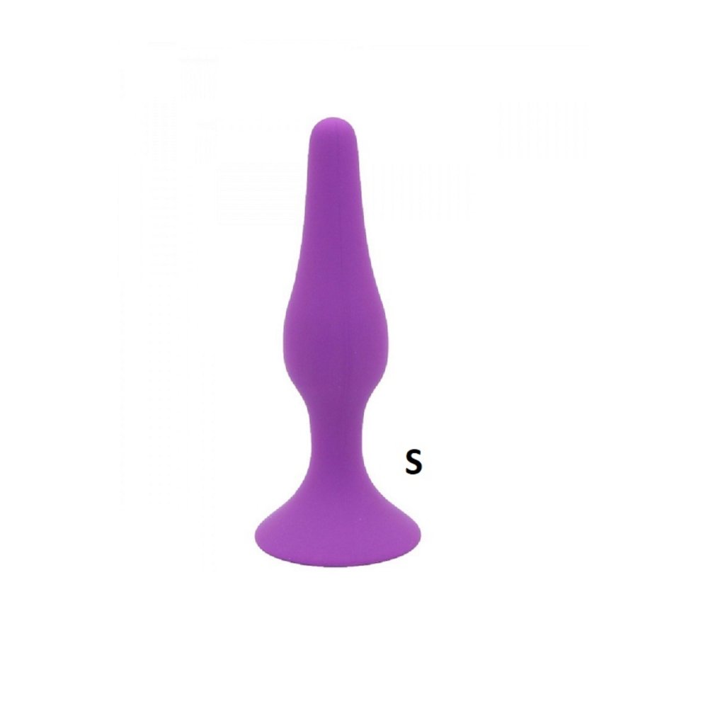 Silikon Vantuzlu S Model 10 cm Uzunluğunda Mor Anal Plug Tıkaç
