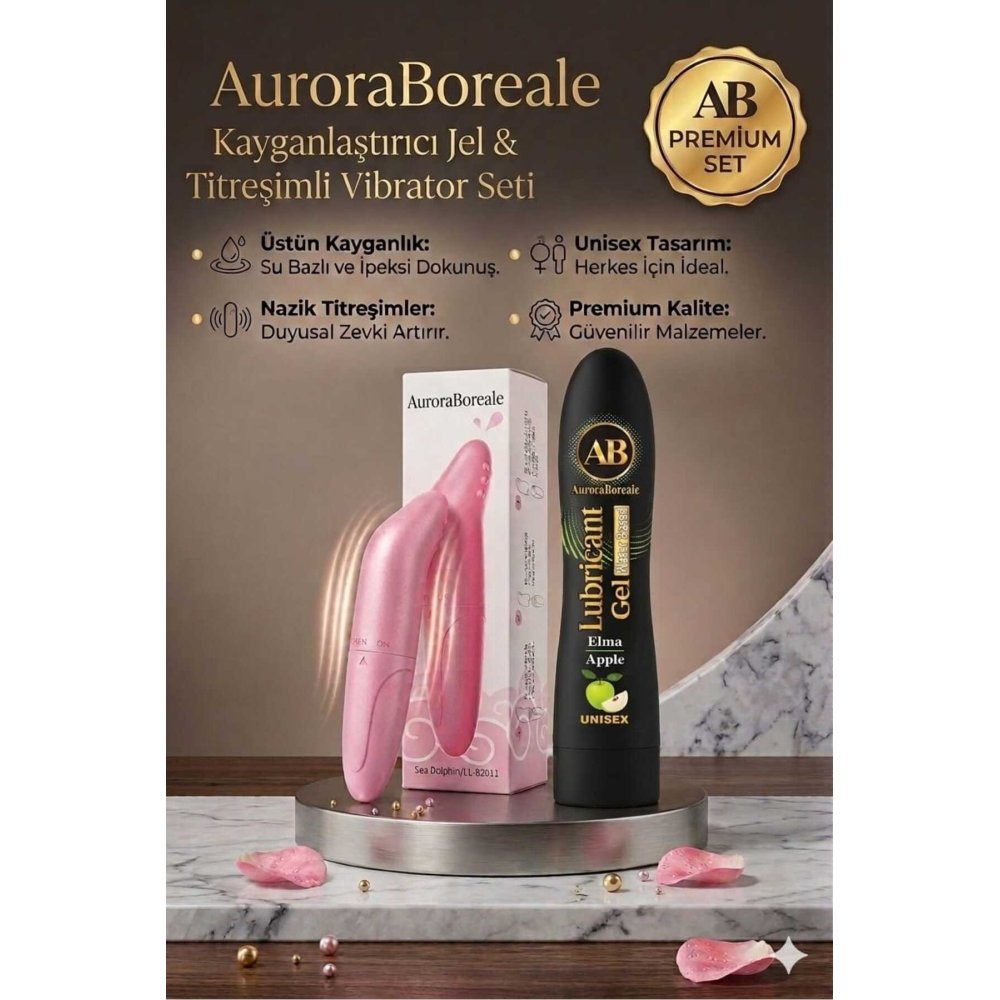 Titreşimli Klitoral Uyarıcı Tırtıklı Mini Vibratör Yeşil Elmalı Kayganlaştırıcı Jel 2 li Paket