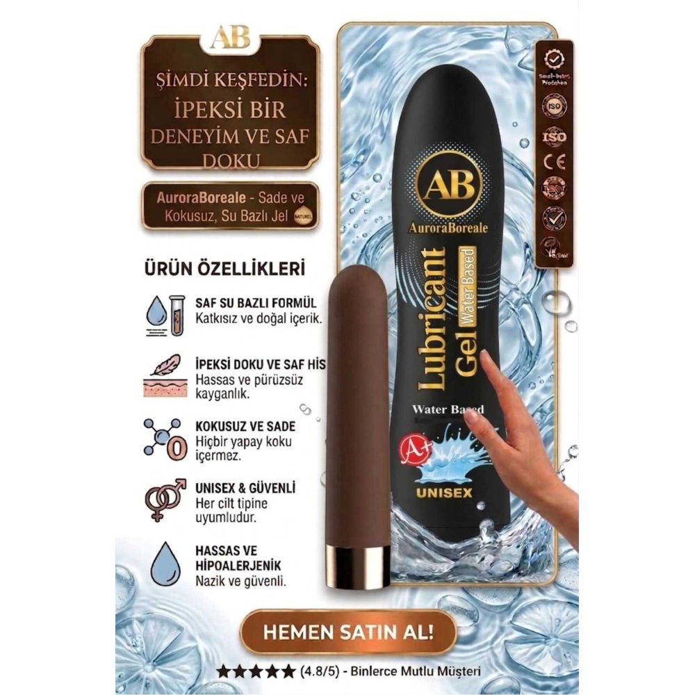 USB Şarjlı 10 Modlu Vibratör Dildo A+ Plus Sade Su Bazlı Kayganlaştırıcı Jel Set