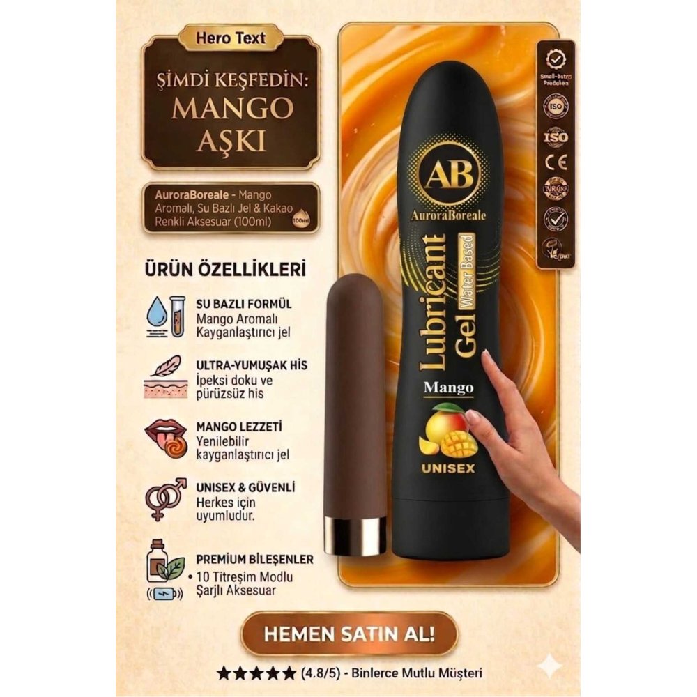 USB Şarjlı 10 Modlu Vibratör Dildo Premium Mangolu Kayganlaştırıcı Jel Set