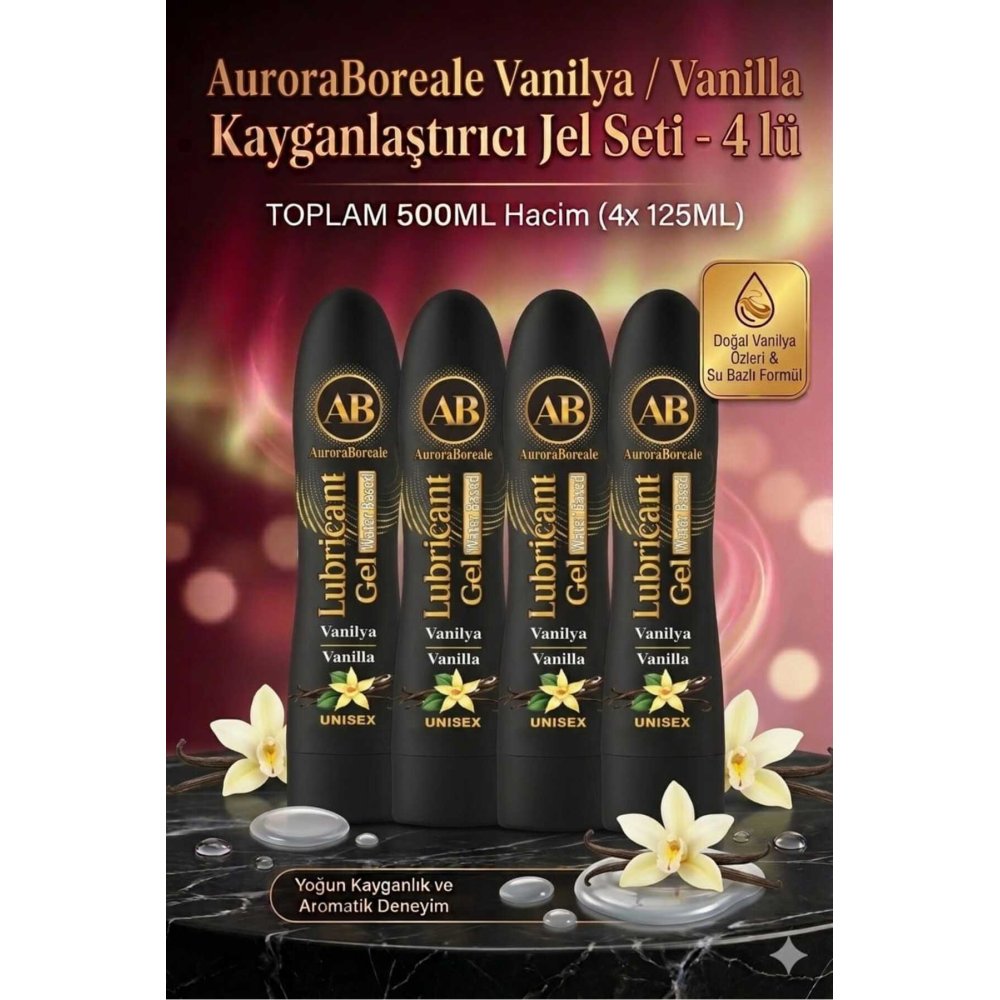 Vanilya Aromalı Kayganlaştırıcı Jel Lubricant Gel 500 ML 4 lü Süper Fırsat Sepeti