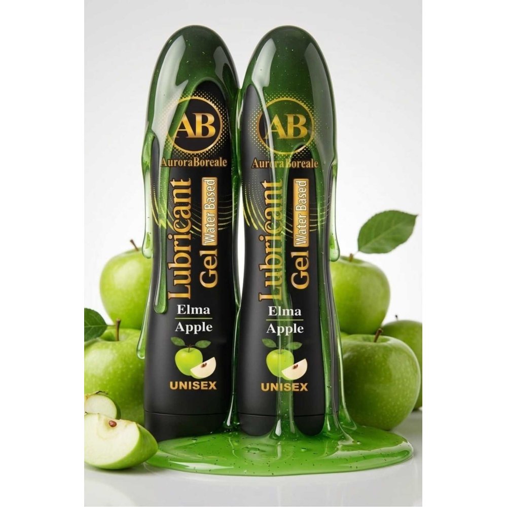 Yeşil Elma Aromalı Premium Kayganlaştırıcı Jel Lubricant Gel 250 ML 2 li Set