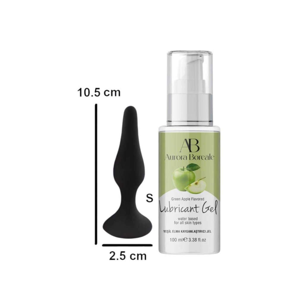 Yeşil Elmalı 100 ML Kayganlaştırıcı Jel Plug Hediyeli Lubricant